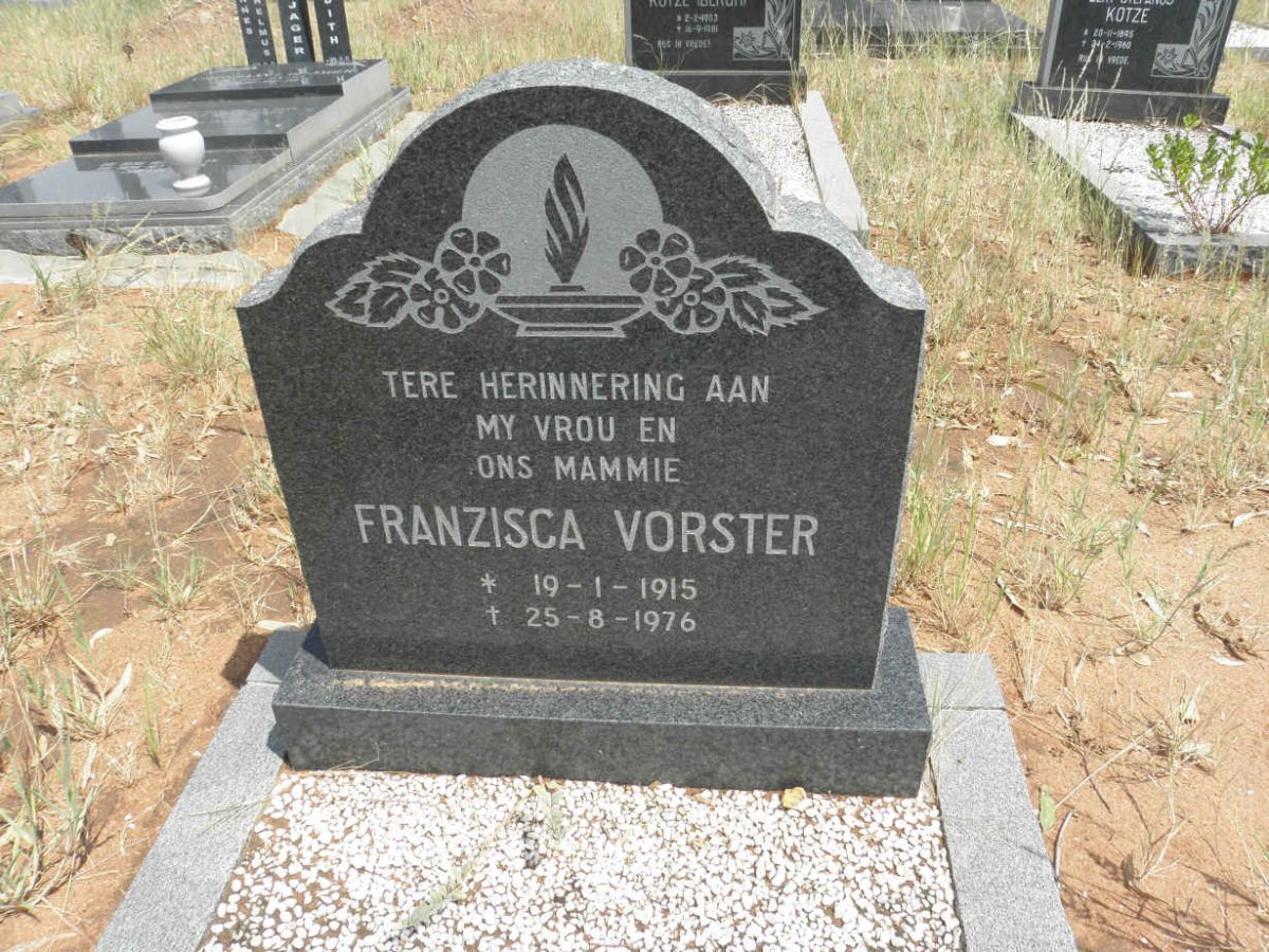 VORSTER Franzisca 1915-1976