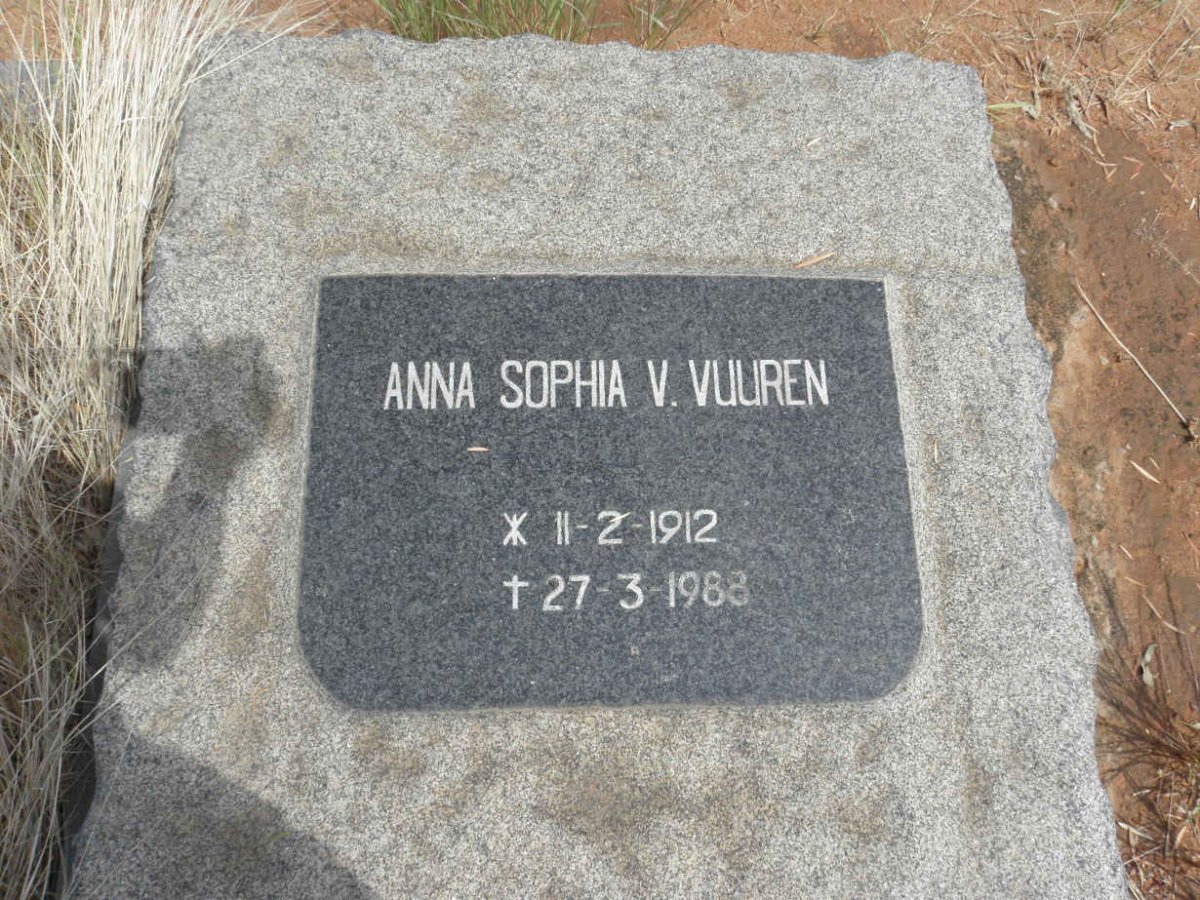 VUUREN Anna Sophia, van 1912-1988