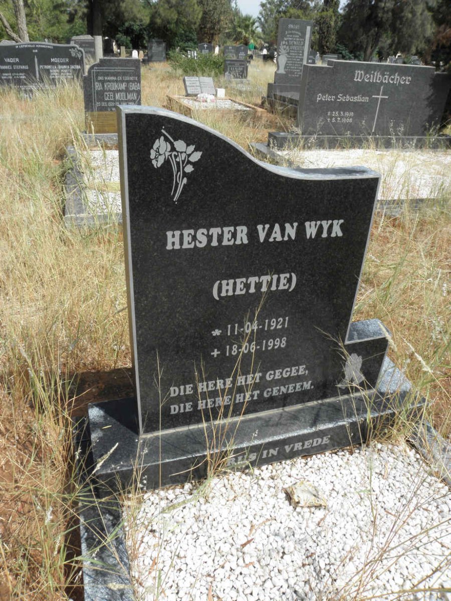 WYK Hester, van 1921-1998