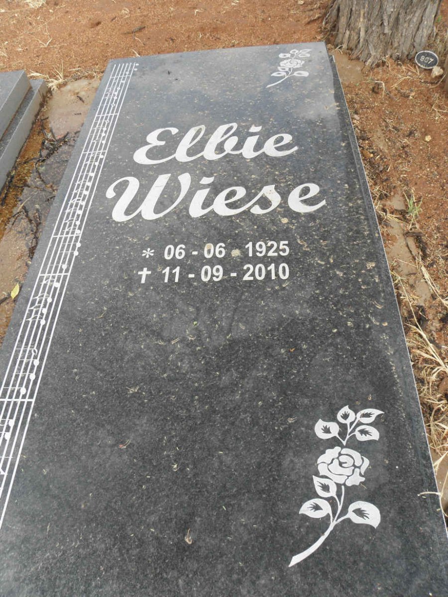 WIESE Elbie 1925-2010