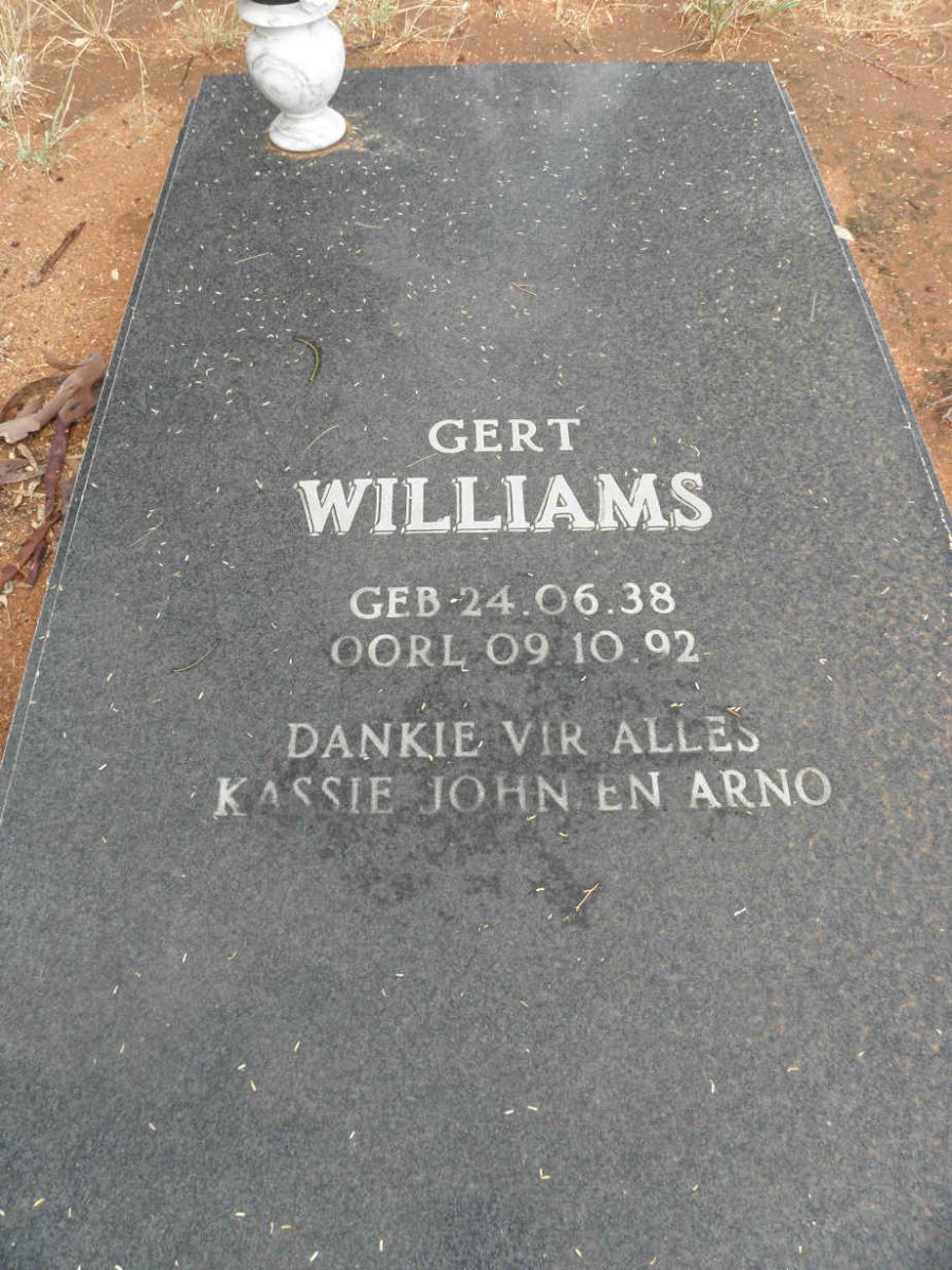 WILLIAMS Gert 1938-1992