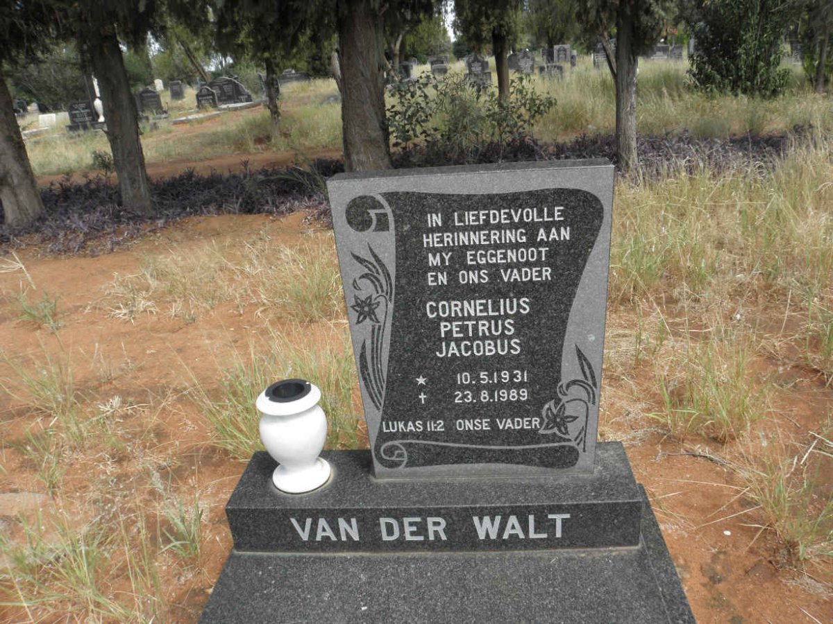 WALT Cornelius Petrus Jacobus, van der 1931-1989
