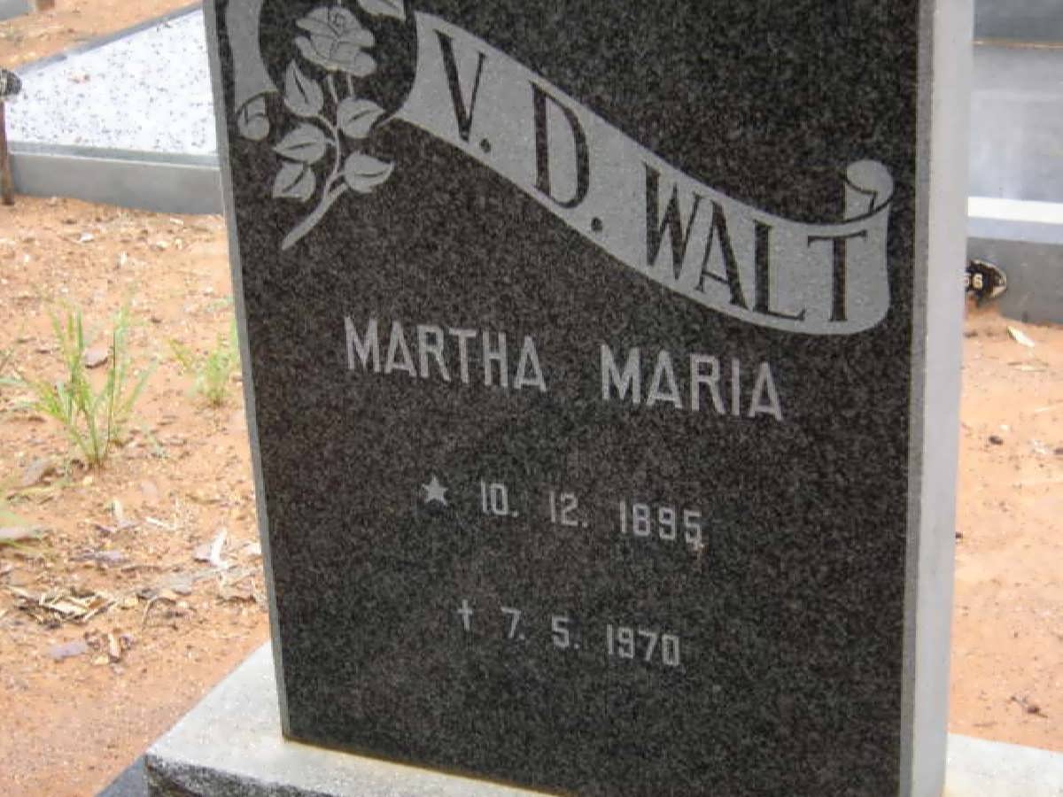 WALT Martha Maria, v.d. 1895-1970