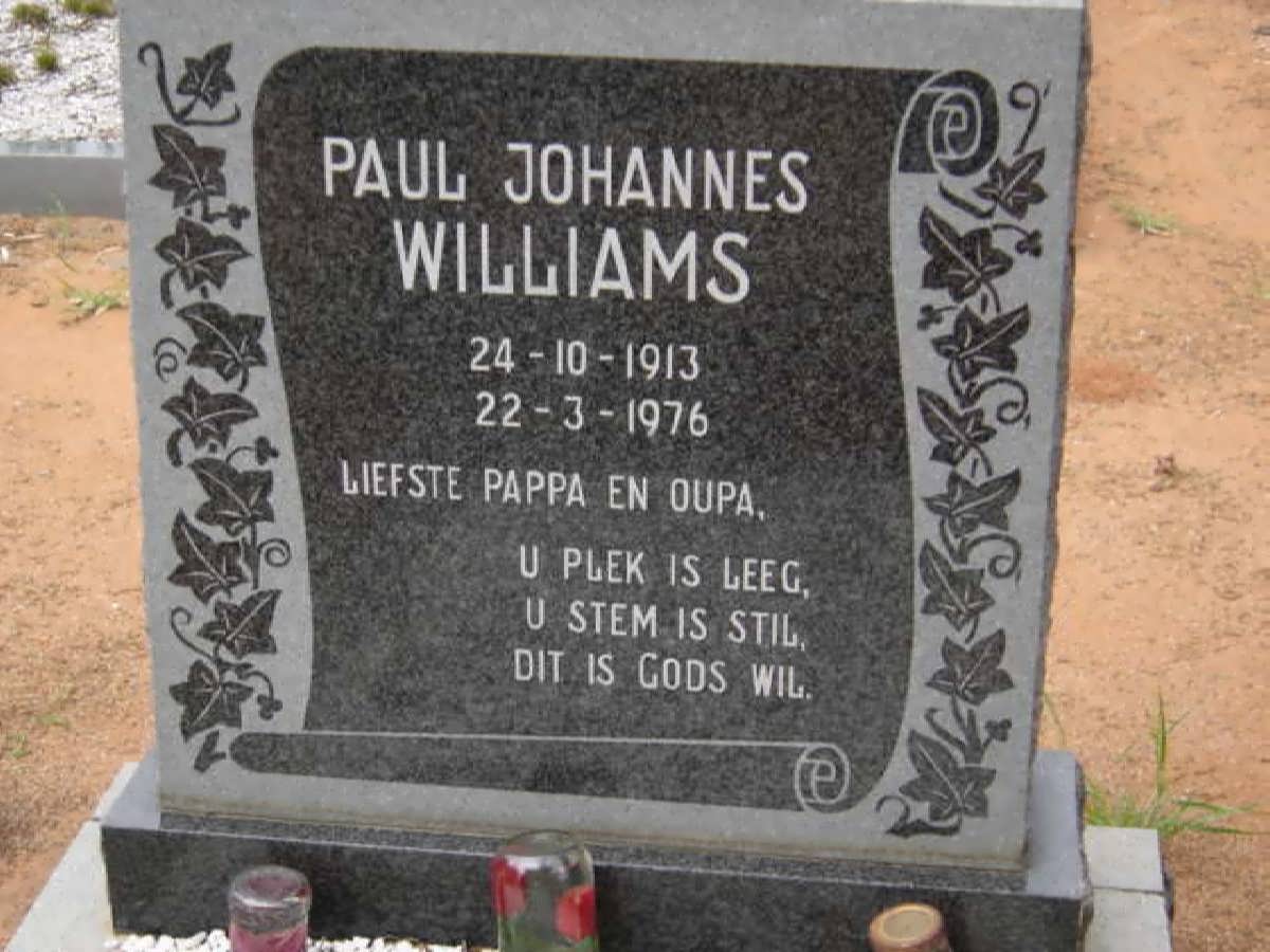 WILLIAMS Paul Johannes 1913-1976