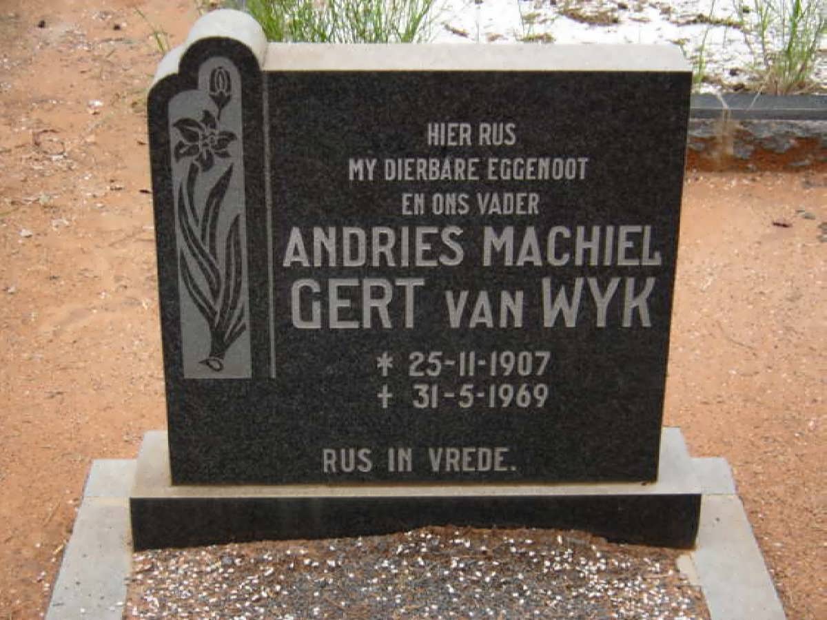 WYK  Andries Machiel Gert, van 1907-1969
