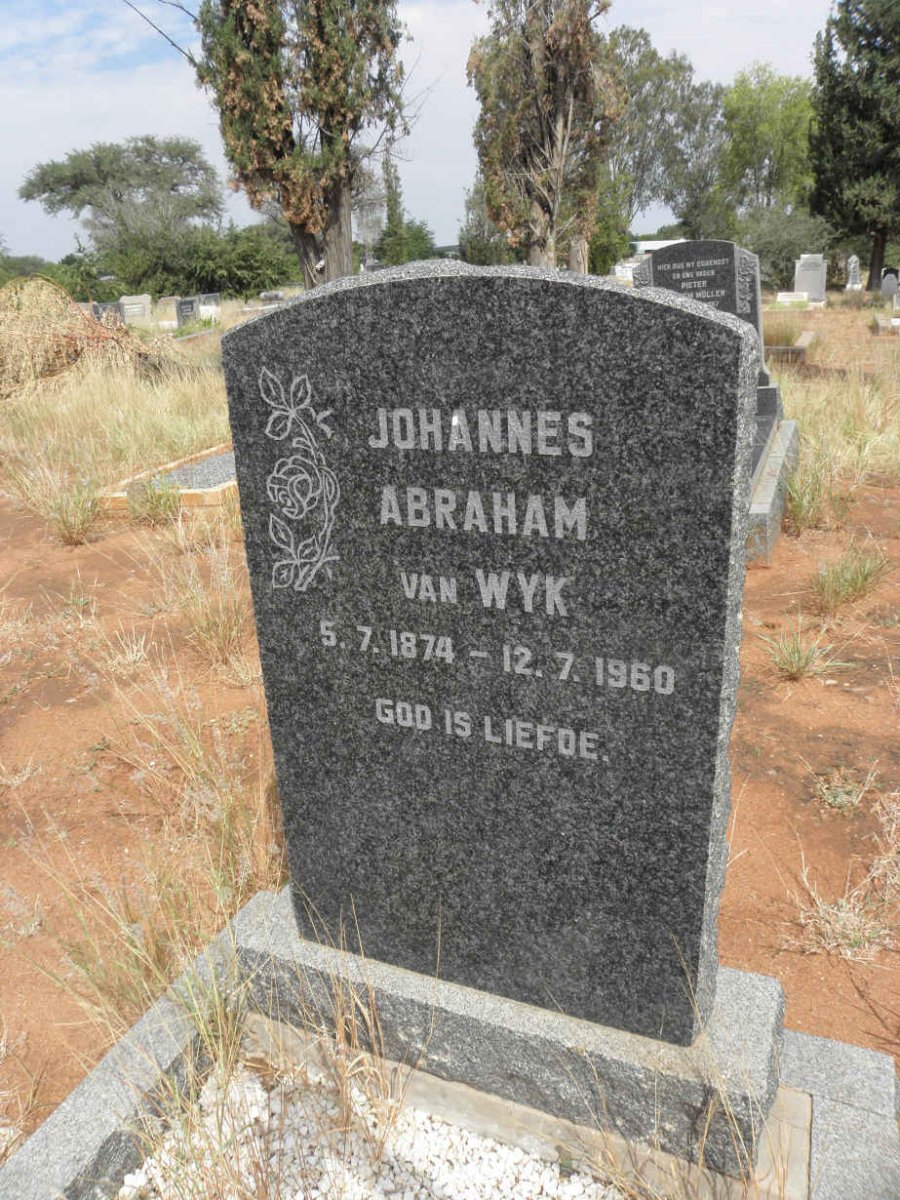 WYK Johannes Abraham, van 1874-1960