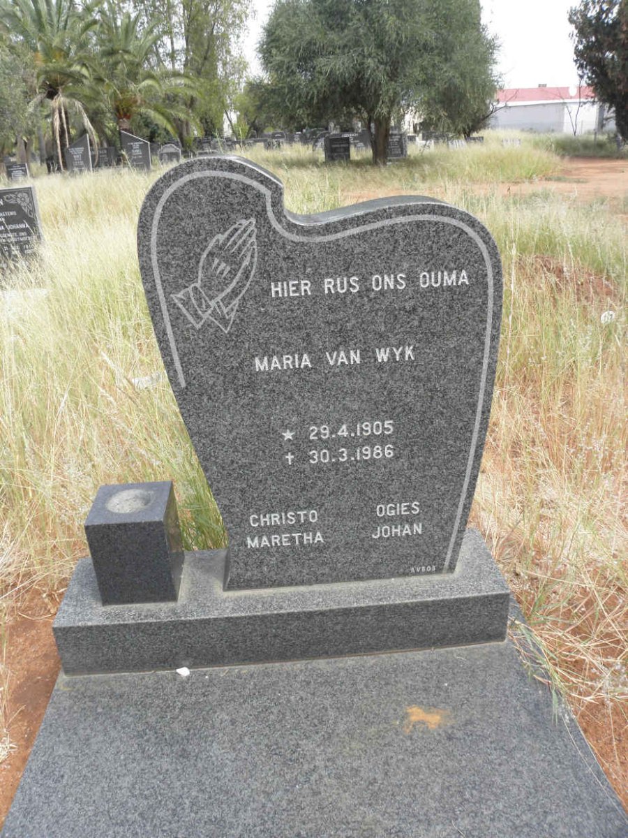 WYK Maria, van 1905-1986