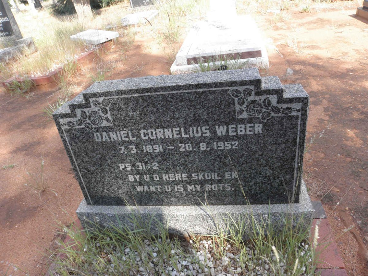 WEBER Daniel Cornelius 1891-1952