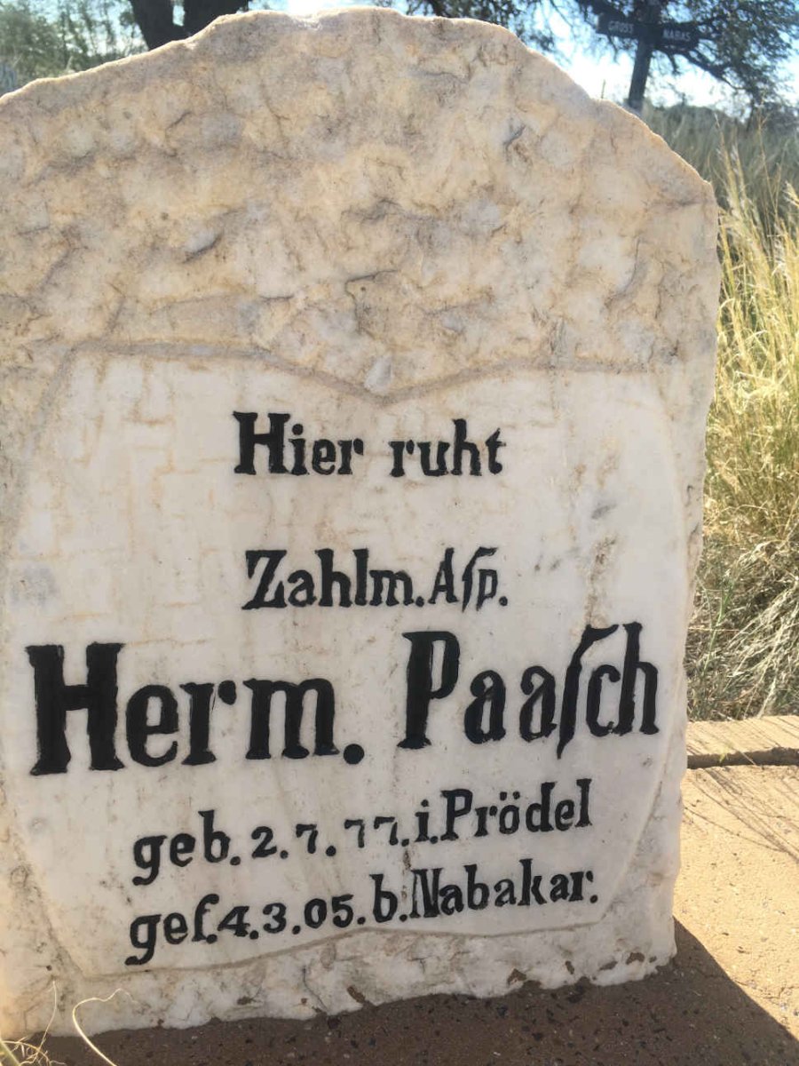 PAASCH Herm. 1877-1905