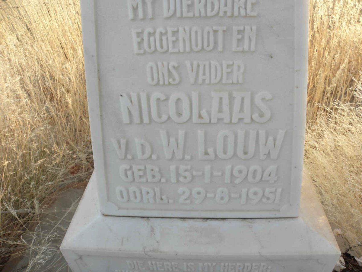 LOUW Nicolaas v.d. W. 1904-1951