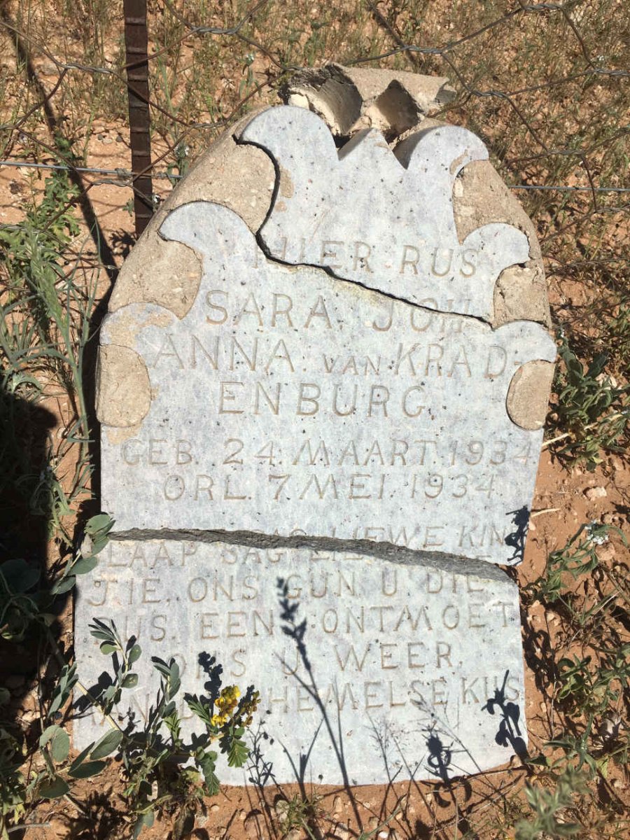 KRADENBURG Sara Johanna, van 1934-1934