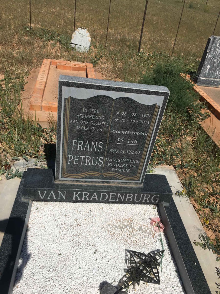 KRADENBURG Frans Petrus, van 1923-2011