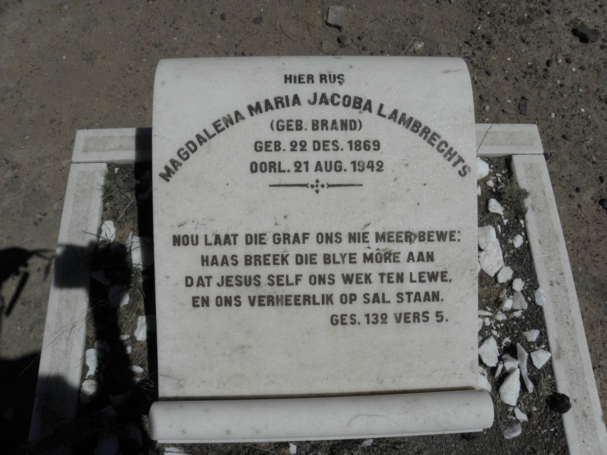 LAMBRECHTS Magdalena Maria Jacoba nee BRAND 1869-1942