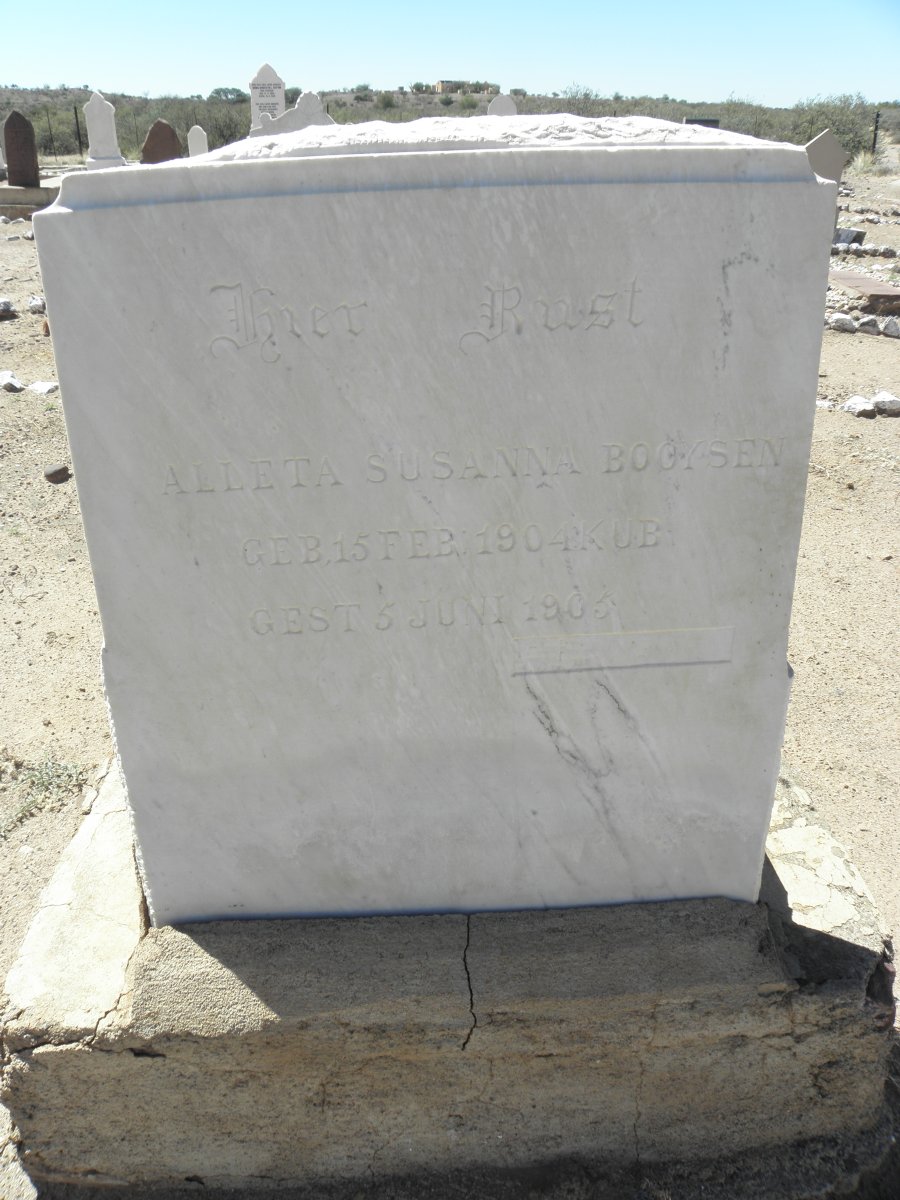 BOOYSEN Alleta Susanna 1904-1905