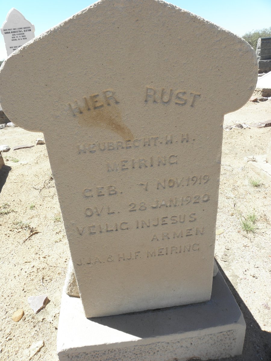 MEIRING Huibrecht H.H. 1919-1920