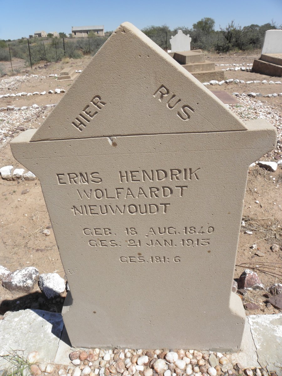NIEUWOUDT Erns Hendrik Wolfaardt 1840-1913