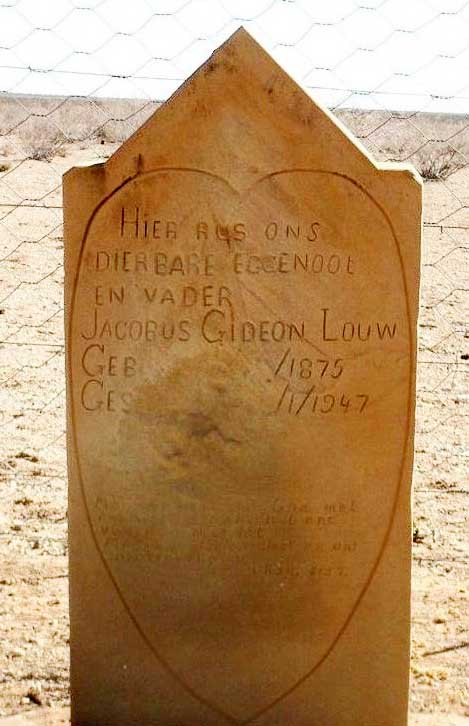 LOUW Jacobus Gideon 1875-1947