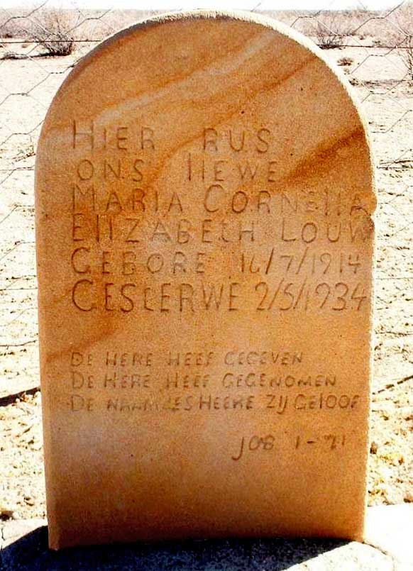 LOUW Maria Cornelia Elizabeth 1914-1934