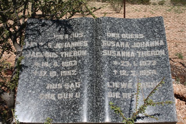 THERON Petrus Johannes Jacobus 1863-1952 &amp; Susara Johanna Susanna 1873-1958