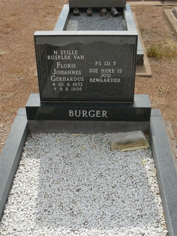 BURGER Floris Johannes Gerhardus 1952-1996