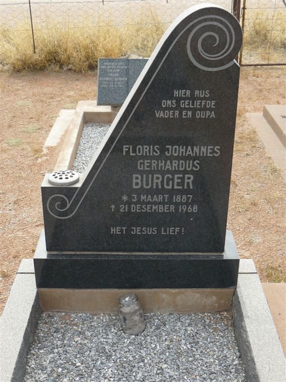 BURGER Floris Johannes Gerhardus 1887-1968