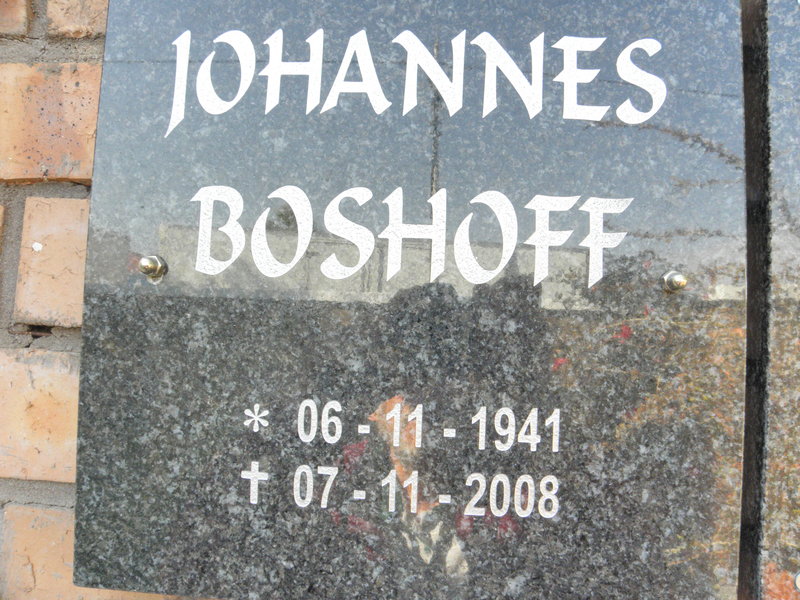 BOSHOFF Johannes 1941-2008