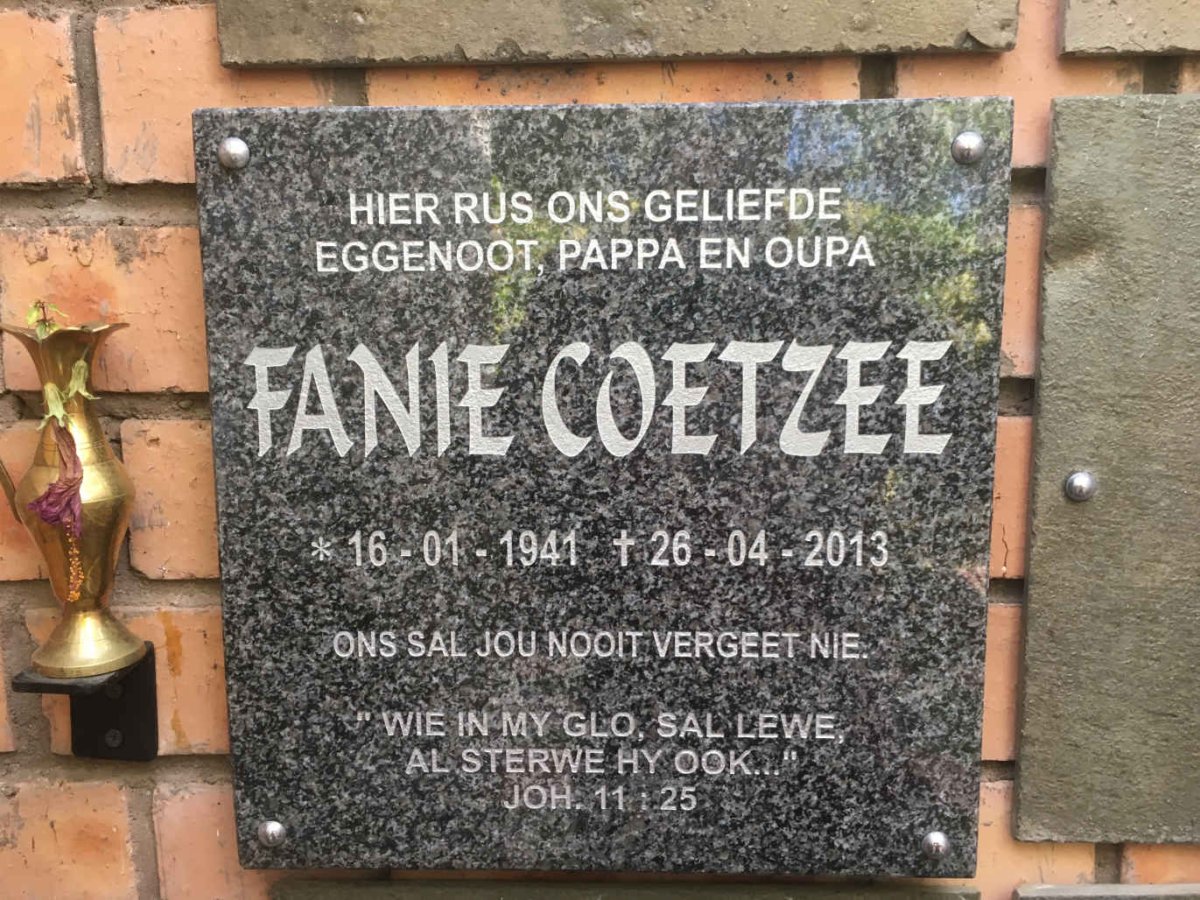 COETZEE Fanie 1941-2013