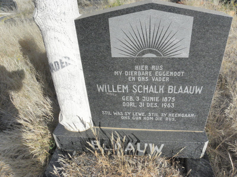 BLAAUW Willem Schalk 1875-1963