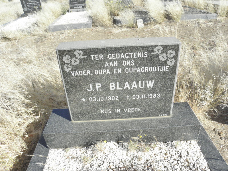 BLAAUW J.P. 1902-1983