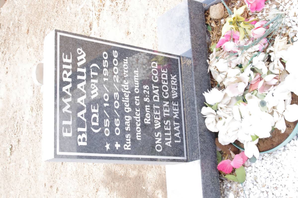 BLAAUW Elmarie nee DE WIT 1950-2006