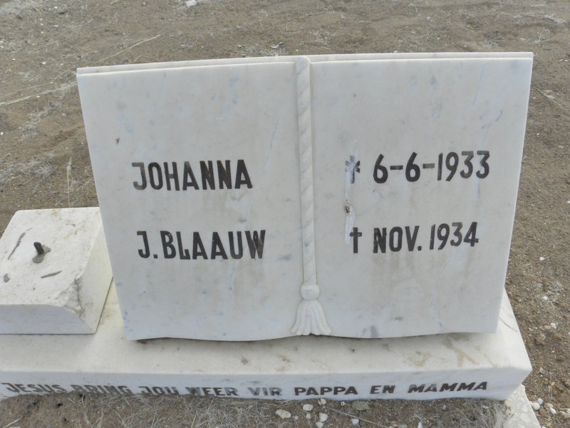 BLAAUW Johanna J. 1933-1934