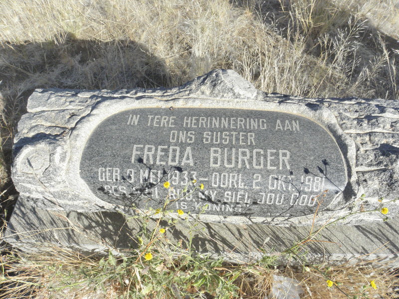 BURGER Freda 1933-1981