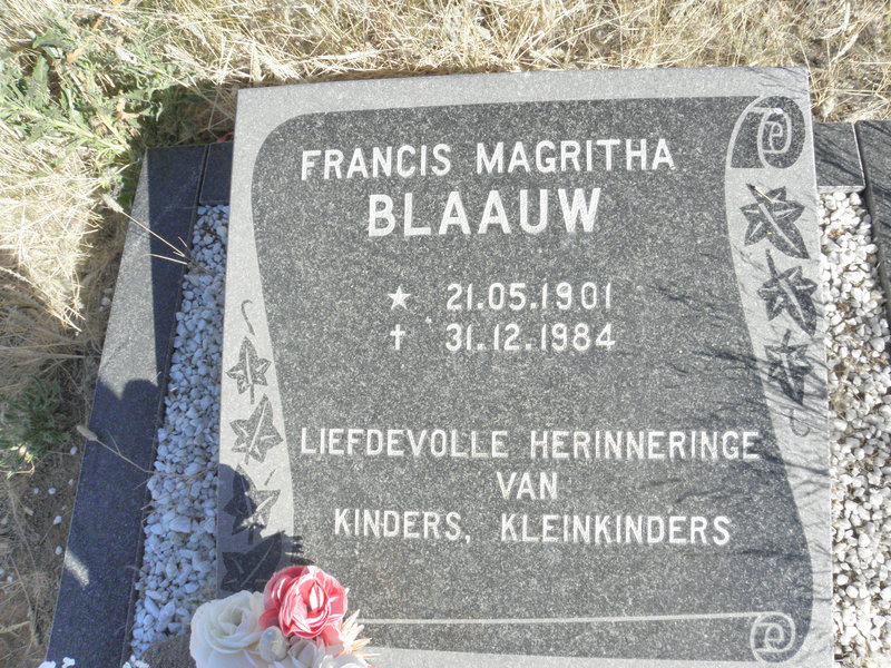 BLAAUW Francis Magritha 1901-1984