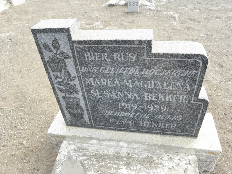 BEKKER Marea Magdalena Susanna 1919-1929
