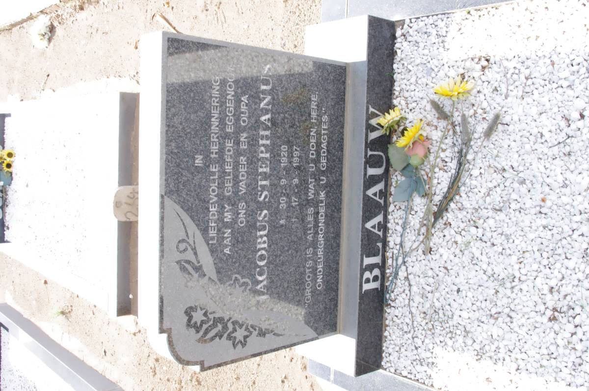 BLAAUW Jacobus Stephanus 1920-1997