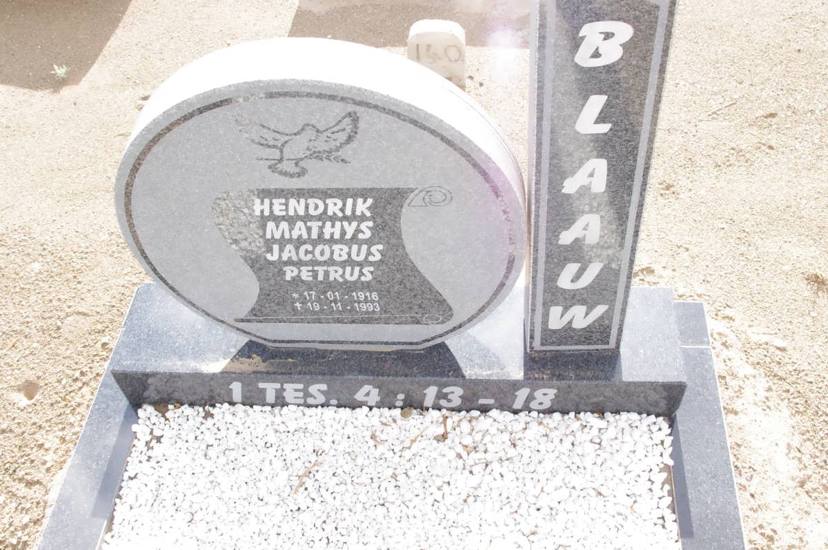 BLAAUW Hendrik Mathys Jacobus Petrus 1914-1993