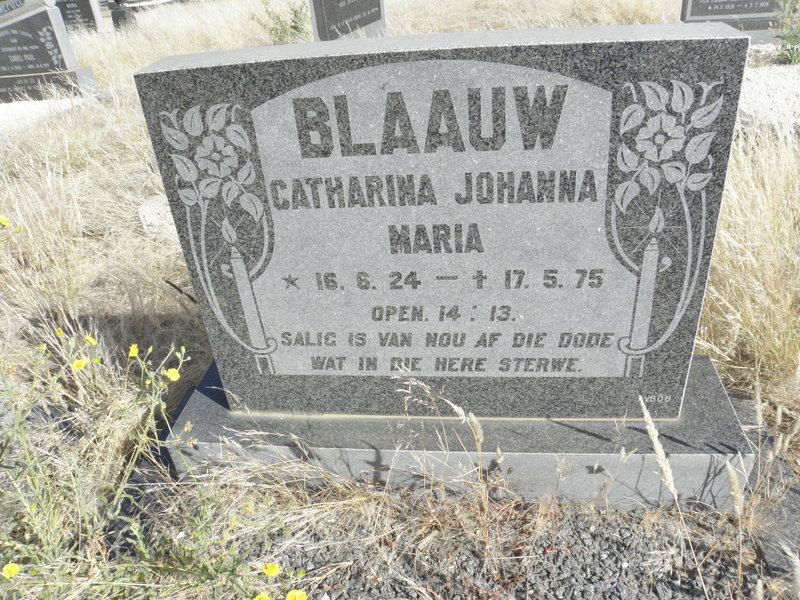 BLAAUW Catharina Johanna Maria 1924-1975