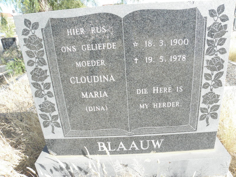 BLAAUW Claudina Maria 1900-1978