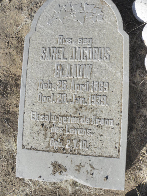 BLAAUW Sarel Jacobus 1869-1939