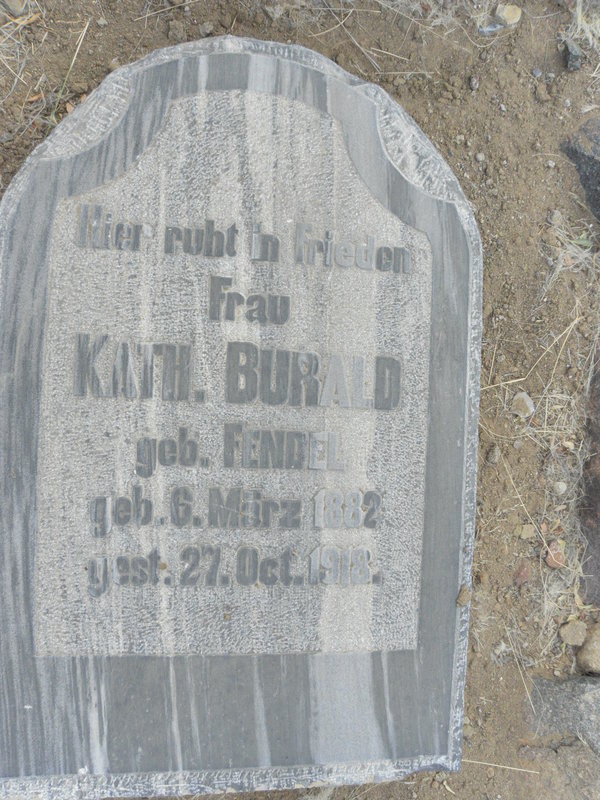 BURALD Kath. nee FENDEL 1882-1918