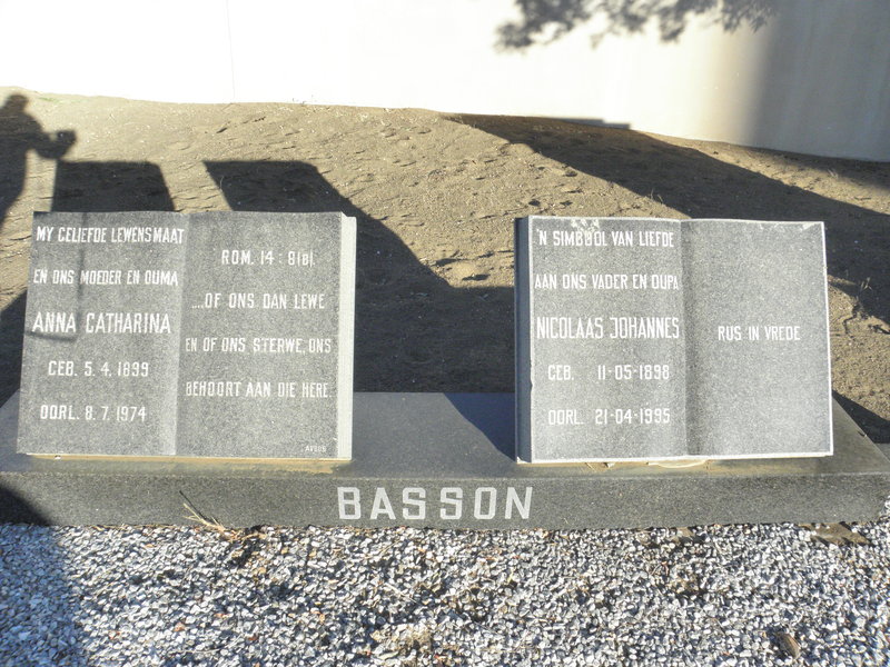 BASSON Nicolaas Johannes 1898-1995 &amp; Anna Catharina 1899-1974