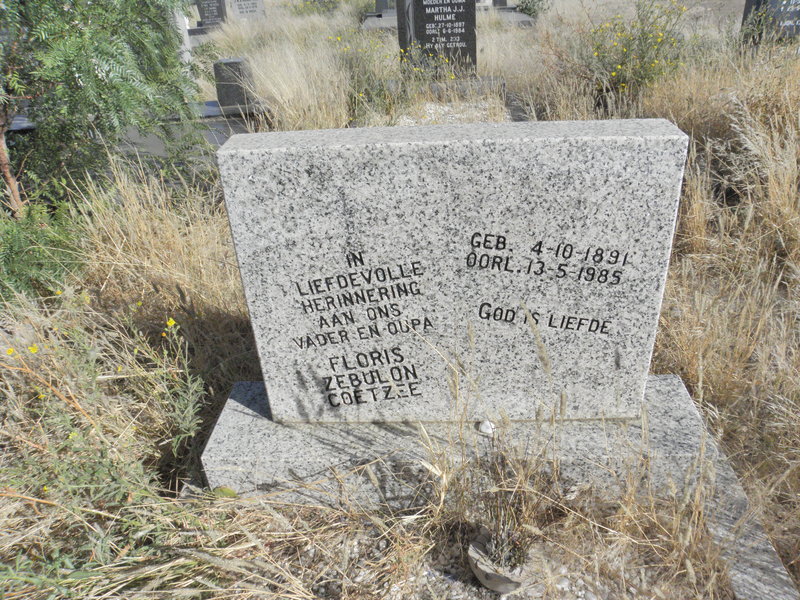 COETZEE Floris Zebulon 1891-1985