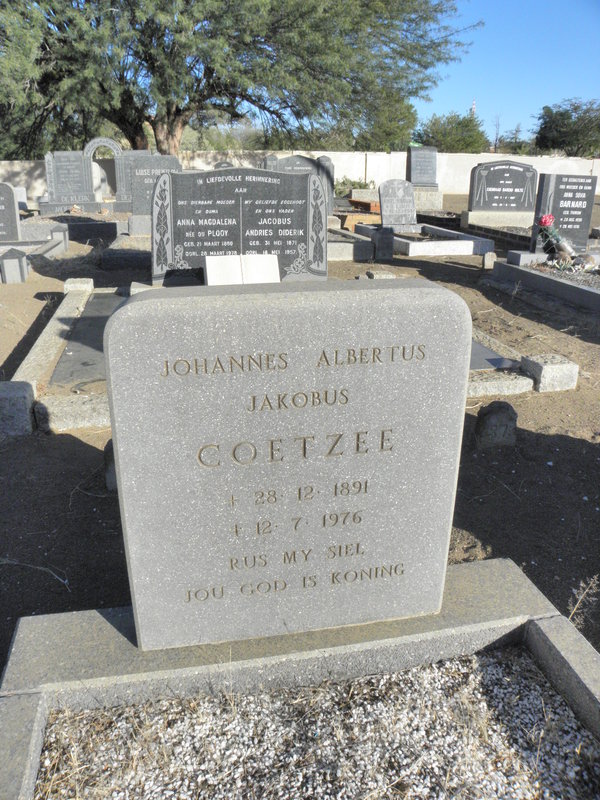 COETZEE Johannes Albertus Jakobus 1891-1976