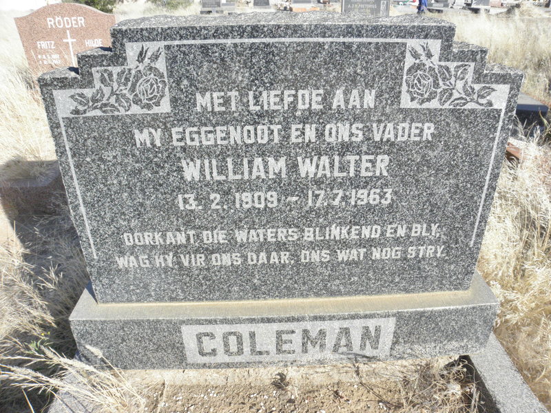 COLEMAN William Walter 1909-1963