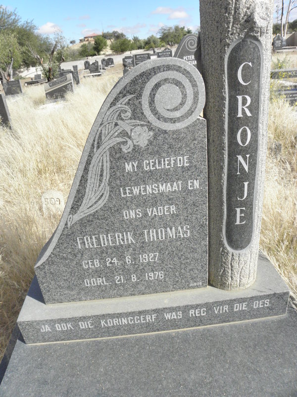CRONJE Frederik Thomas 1927-1976
