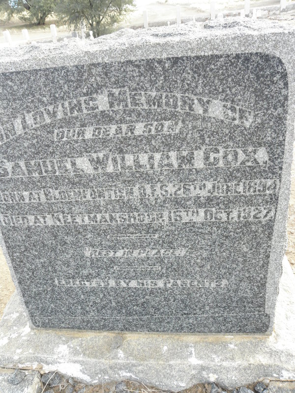 COX Samuel William 1894-1927