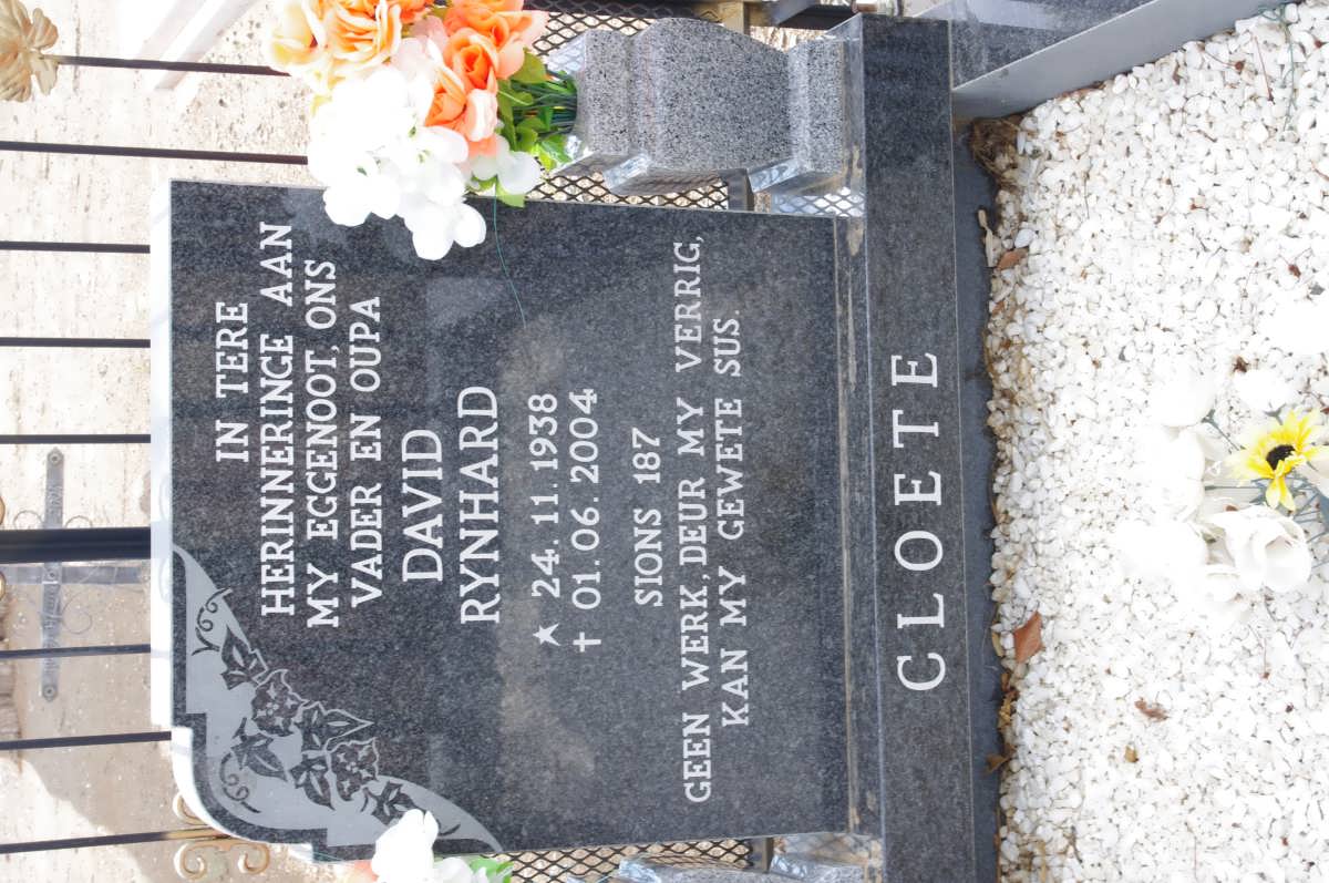 CLOETE David Rynhard 1938-2004