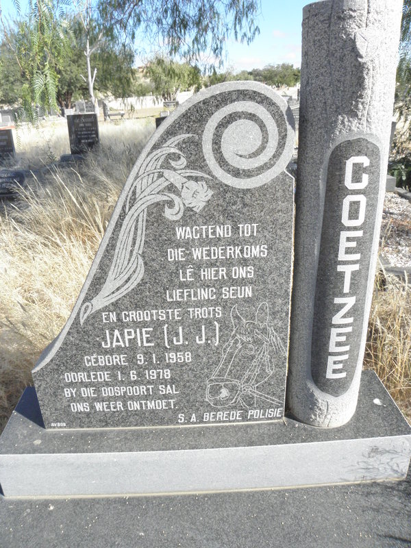COETZEE J.J. 1958-1978