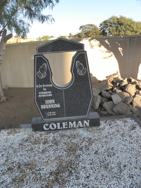 COLEMAN John Brunning 1939-1999