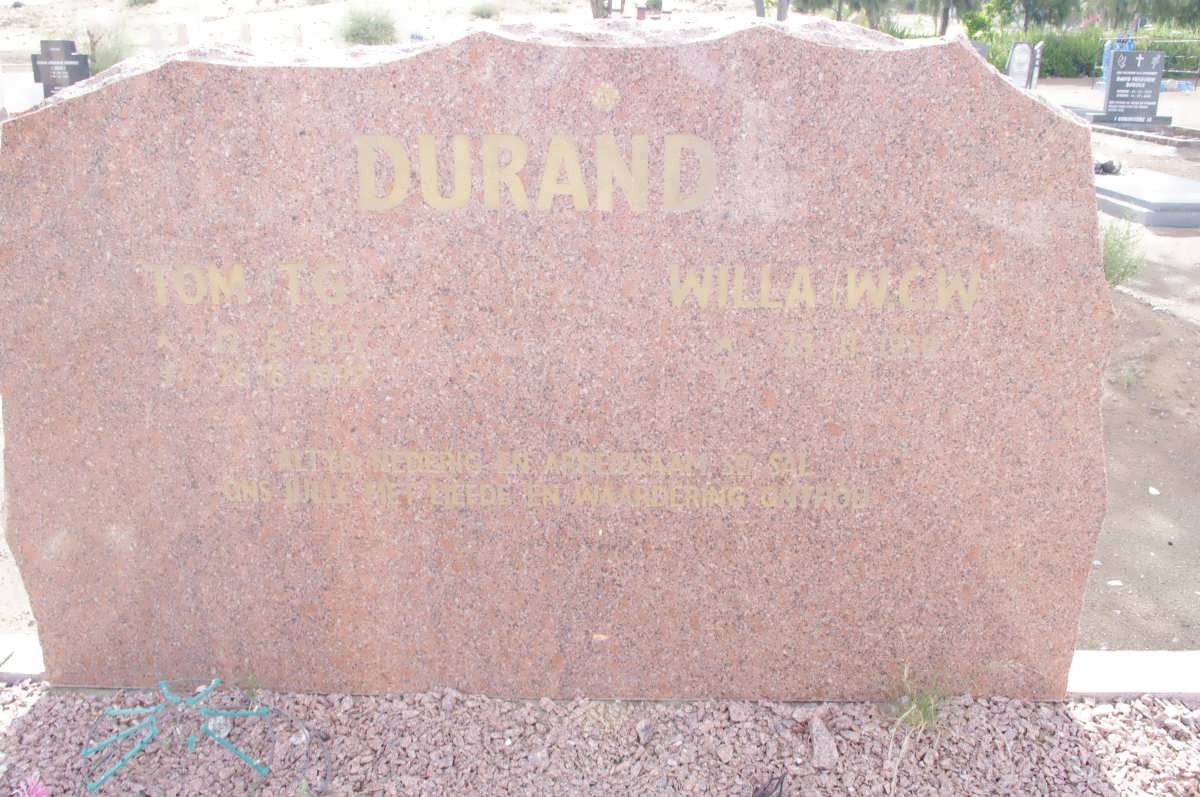 DURAND T.G. &amp; W.C.W.